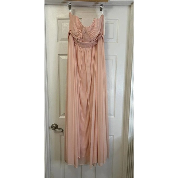 DAVID’S Bridal Convertible Versa Mesh Dress Full Length Strapless Bellini Sz 16 - Picture 1 of 13